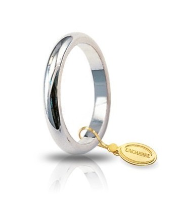 Fede Nuziale Unoaerre Francesina in Oro Bianco 4 Grammi