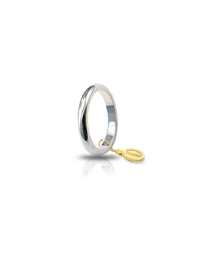 Unoaerre French Wedding Ring in White Gold 4 Grams
