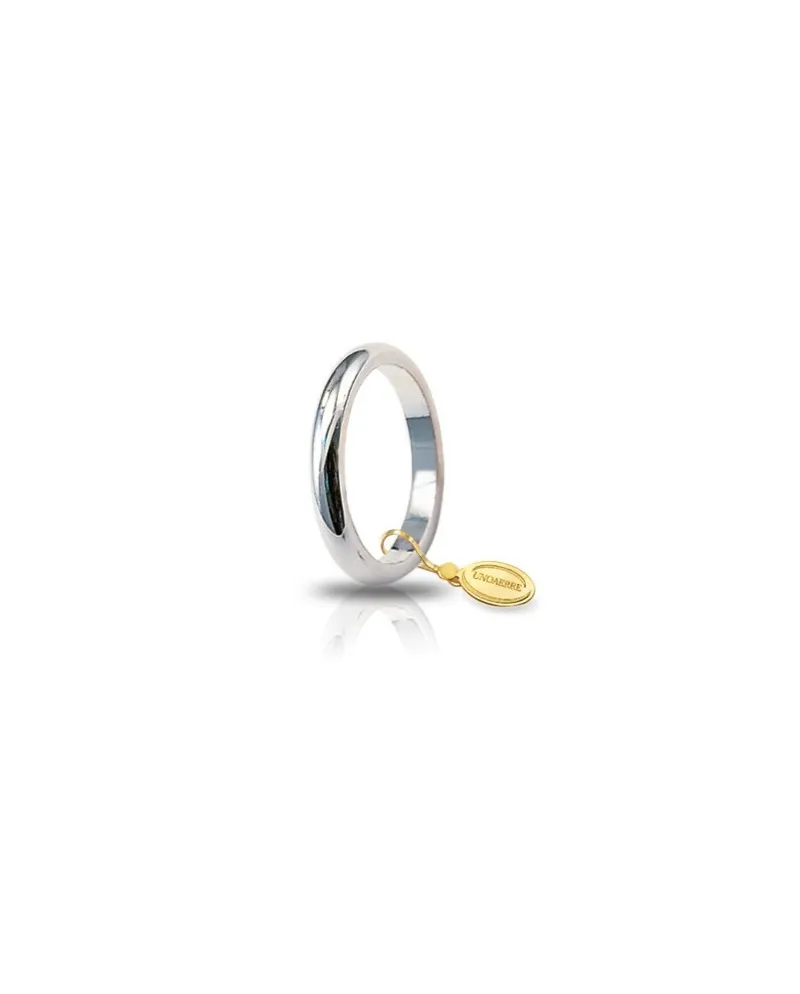 Fede Nuziale Unoaerre Francesina in Oro Bianco 4 Grammi
