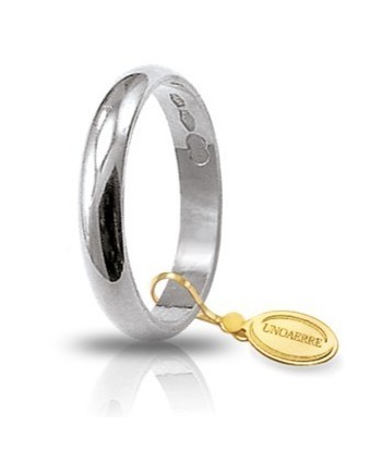 Unoaerre Classic Wedding Ring in White Gold 3 Grams