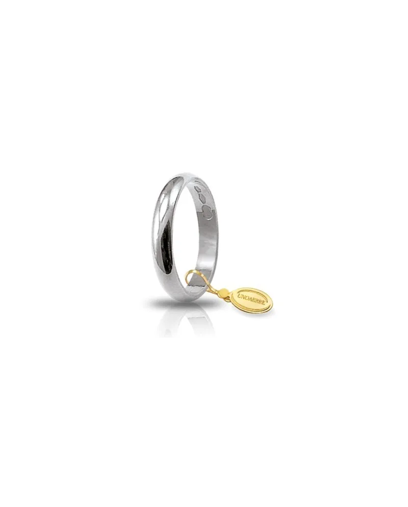 Fede Nuziale Unoaerre Classica in Oro Bianco 3 Grammi