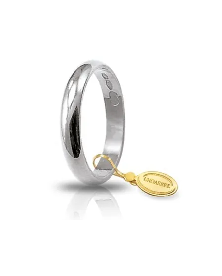 Unoaerre Classic Wedding Ring in White Gold 3 Grams