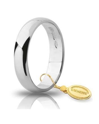 Unoaerre Wide Wedding Ring in White Gold 4 Grams