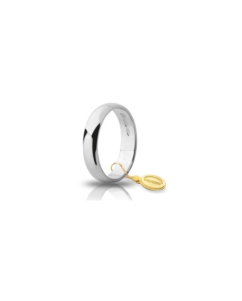 Unoaerre Wide Wedding Ring in White Gold 4 Grams
