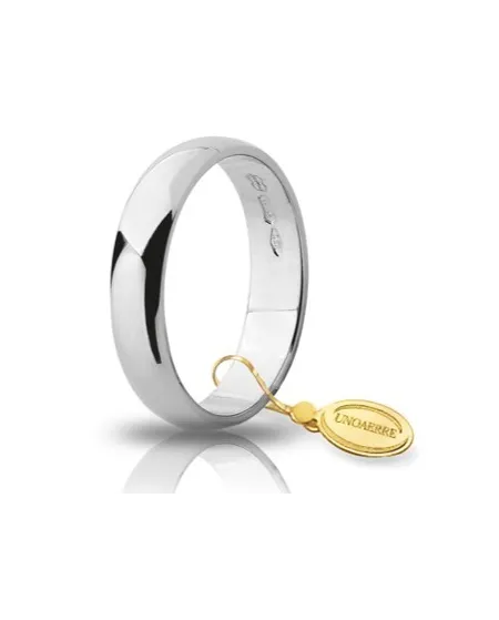 Unoaerre Wide Wedding Ring in White Gold 4 Grams