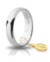 Fede Nuziale Unoaerre Larga in Oro Bianco 4 Grammi
