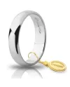 Fede Nuziale Unoaerre Larga in Oro Bianco 4 Grammi