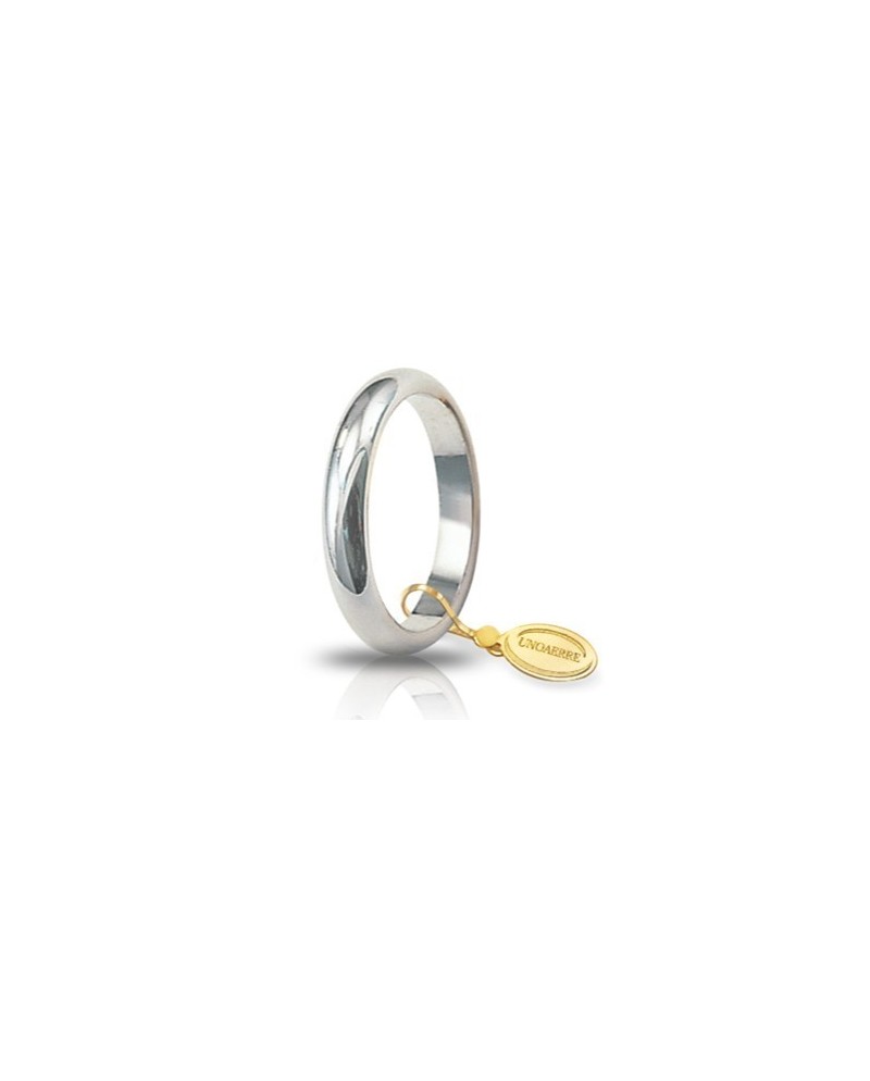 Unoaerre Classic Wedding Ring in White Gold 5 Grams