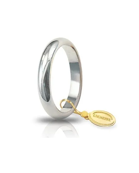 Unoaerre Classic Wedding Ring in White Gold 5 Grams