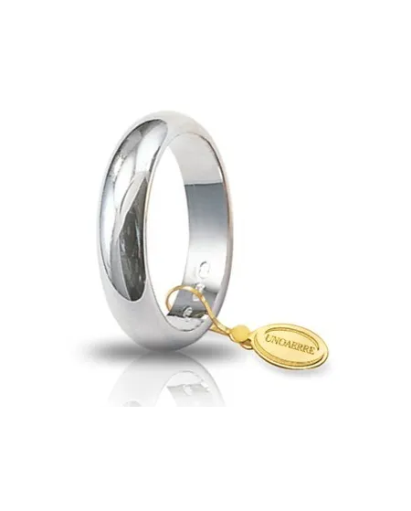 Unoaerre Classic Wedding Ring in White Gold 7 Grams