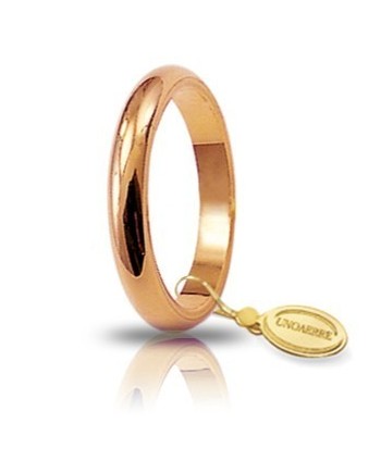 Unoaerre French Wedding Ring in Rose Gold 4 Grams