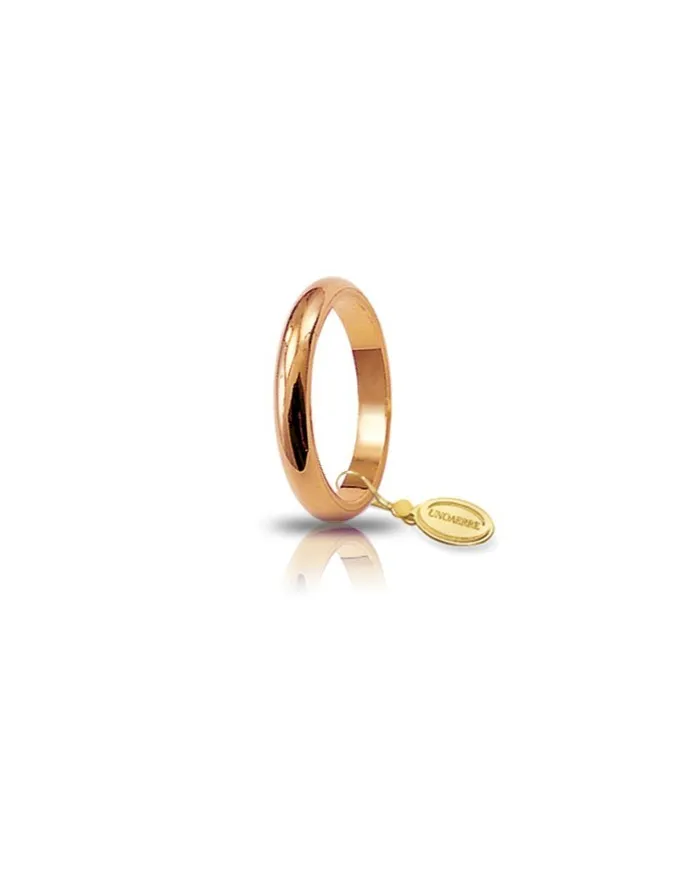 Unoaerre French Wedding Ring in Rose Gold 4 Grams