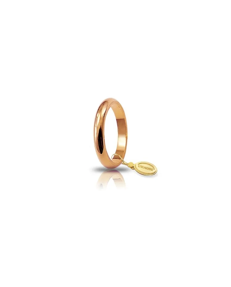 Fede Nuziale Unoaerre Francesina in Oro Rosa 4 Grammi