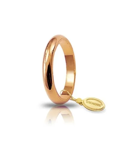 Fede Nuziale Unoaerre Francesina in Oro Rosa 4 Grammi