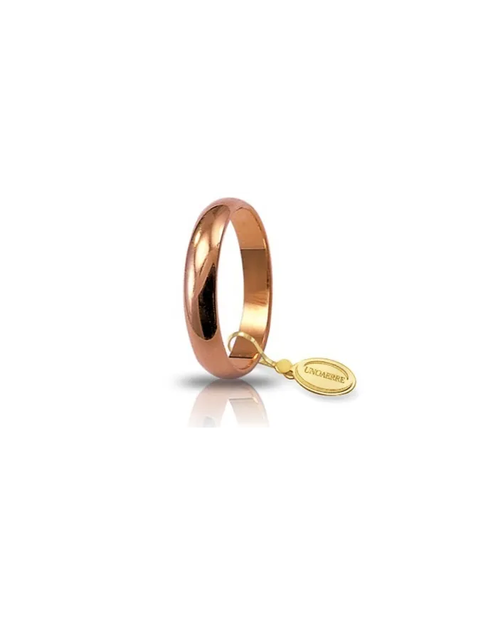 Unoaerre Classic Wedding Ring in Rose Gold 5 Grams