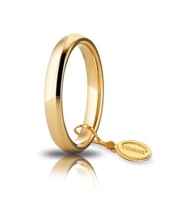 Fede Nuziale Unoaerre Comoda in Oro Giallo 3,5 mm