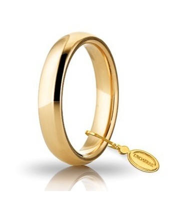 Unoaerre Comoda Wedding Ring in Yellow Gold 4 mm