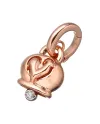 Small Chantecler Campanella charm in pink gold and diamond