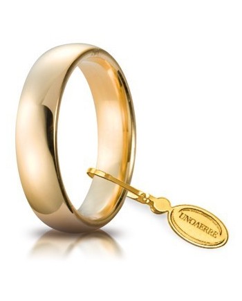 Unoaerre Comoda Wedding Ring in Yellow Gold 5 mm