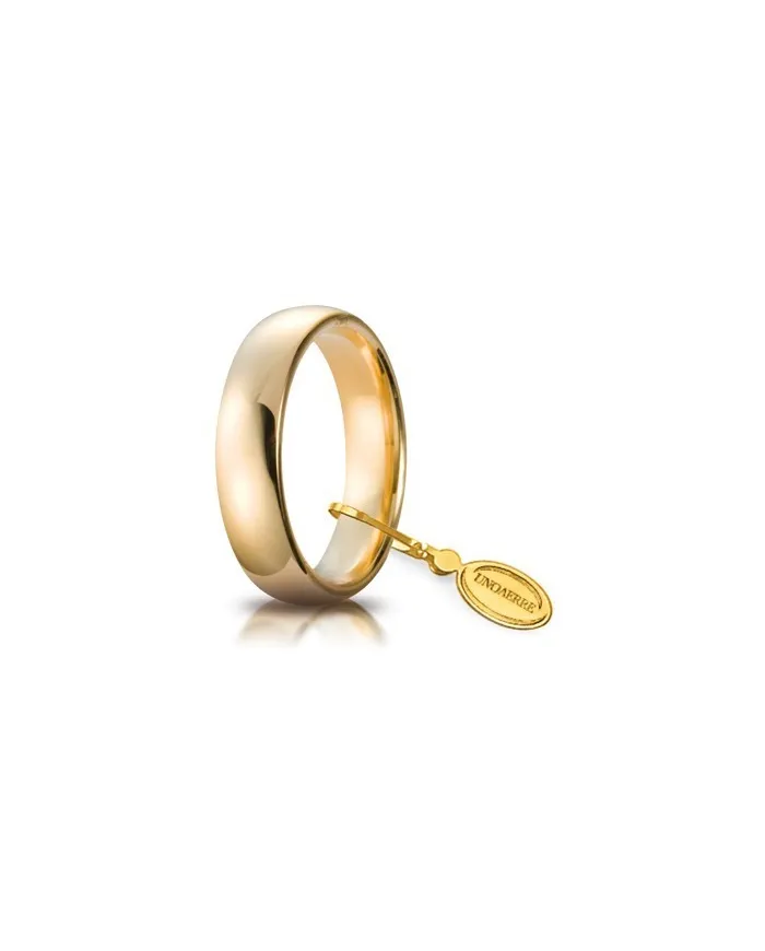 Unoaerre Comoda Wedding Ring in Yellow Gold 5 mm