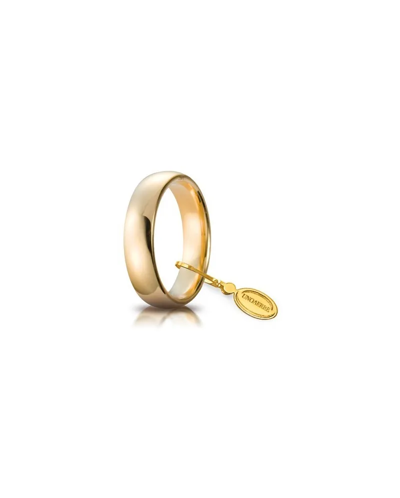 Fede Nuziale Unoaerre Comoda in Oro Giallo 5 mm