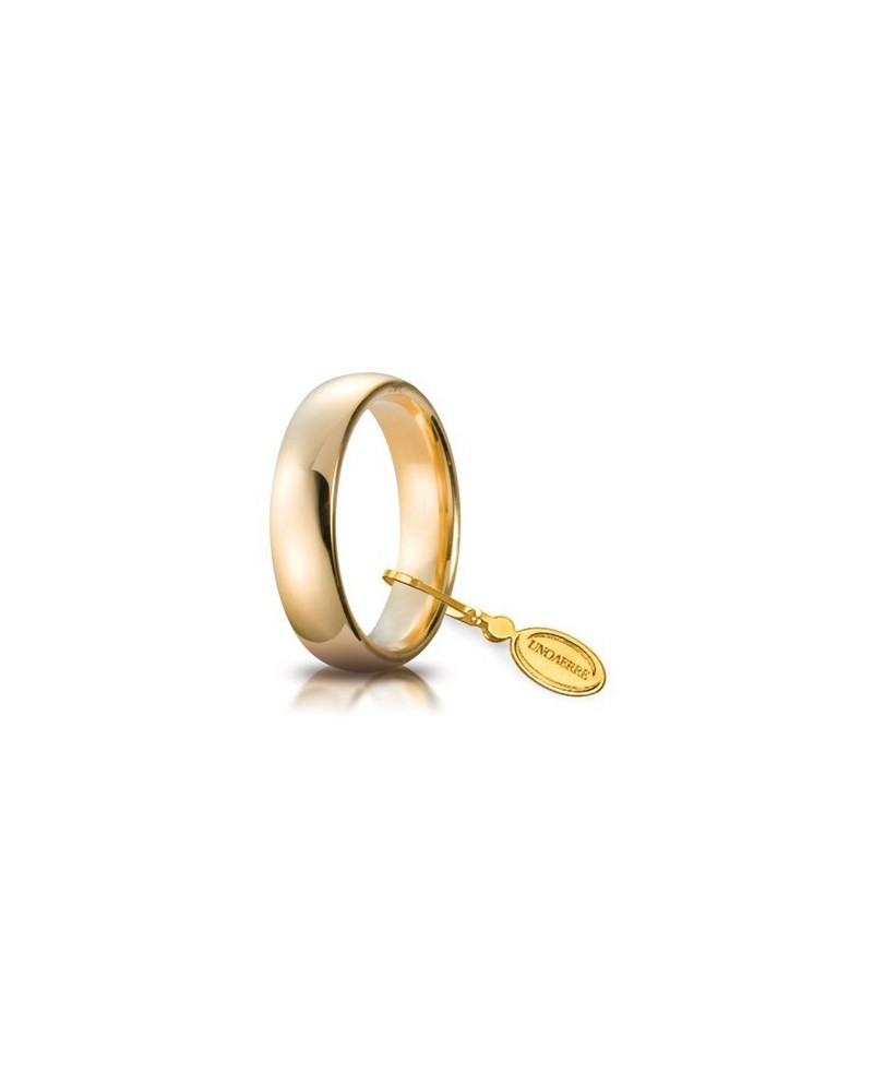 Unoaerre Comoda Wedding Ring in Yellow Gold 5 mm