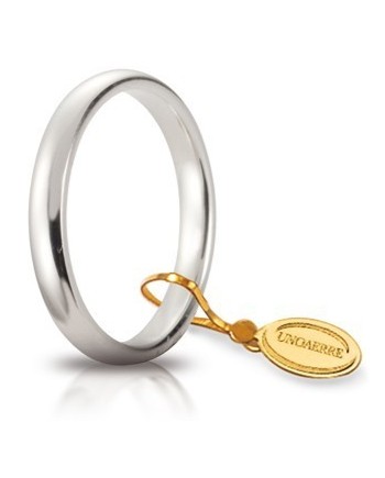 Unoaerre Comfortable Wedding Ring in White Gold 3 mm