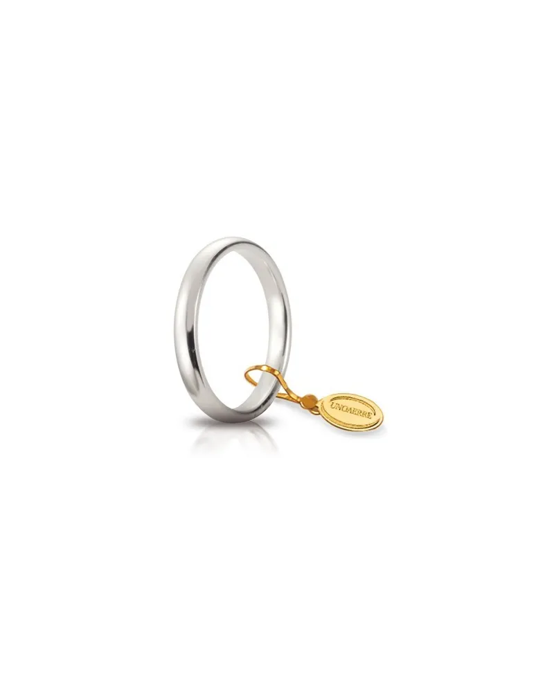 Alliance confortable Unoaerre en or blanc 3 mm