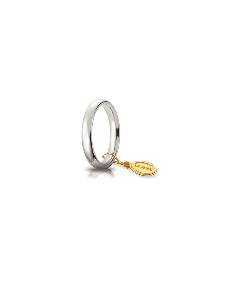 Fede Nuziale Unoaerre Comoda in Oro Bianco 3,5 mm