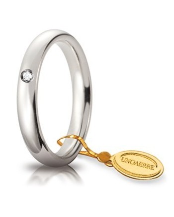 Alliance Unoaerre Comoda en or blanc 3,5 mm avec diamant