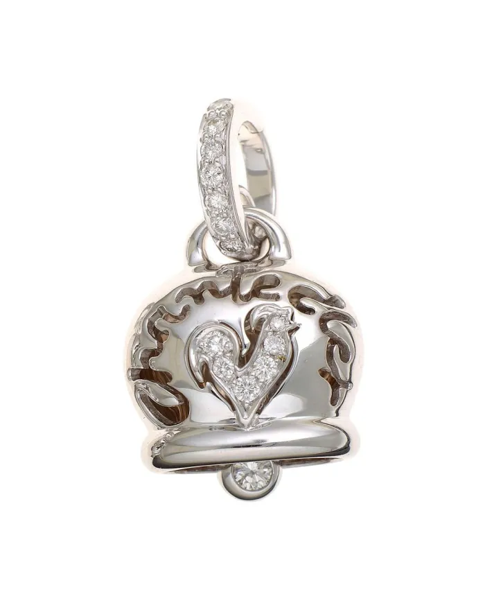Pendentif Chantecler Campanella moyen en or blanc et diamants