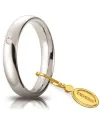 Unoaerre Comfortable Wedding Ring in White Gold 4 mm with Diamond