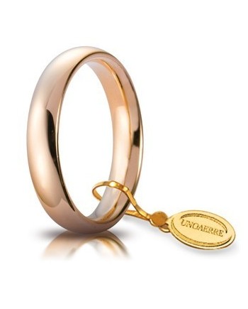 Unoaerre Comfortable Wedding Ring in Rose Gold 4mm