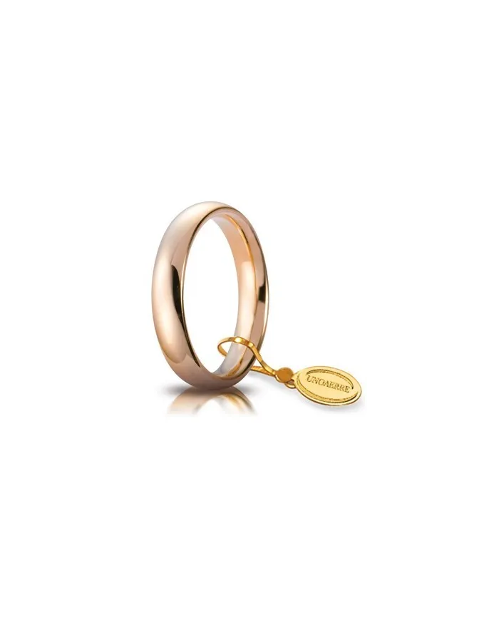 Unoaerre Comfortable Wedding Ring in Rose Gold 4mm