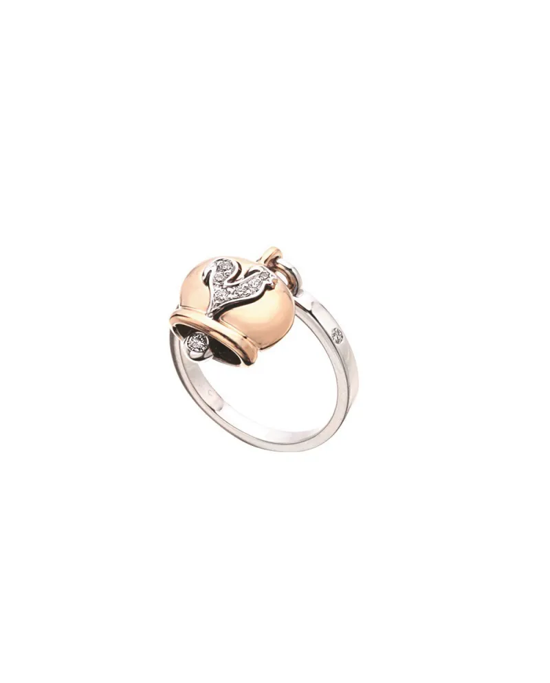 Bague Chantecler Campanella en or rose et blanc avec diamants