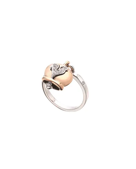 Bague Chantecler Campanella en or rose et blanc avec diamants