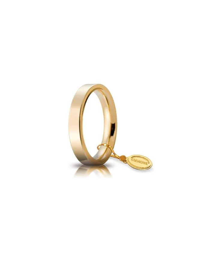 Unoaerre Wedding Ring Circles of Light in Yellow Gold 3.5 mm