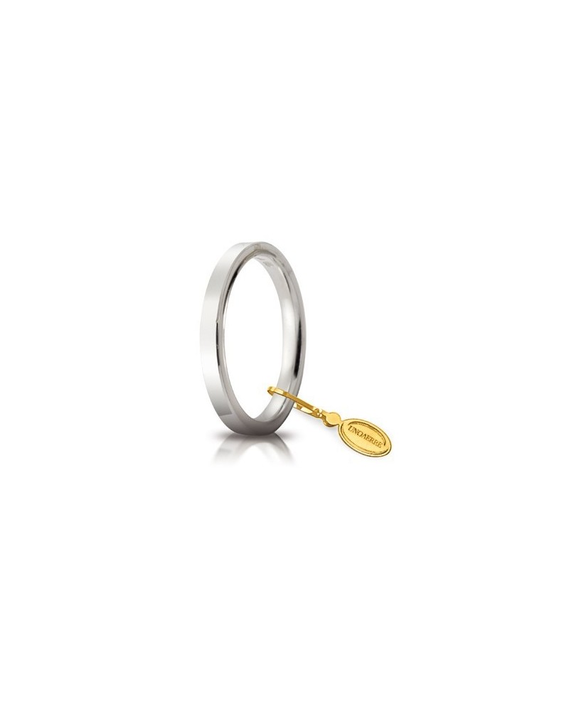 Fede Nuziale Unoaerre Cerchi di Luce in Oro Bianco 2,5 mm