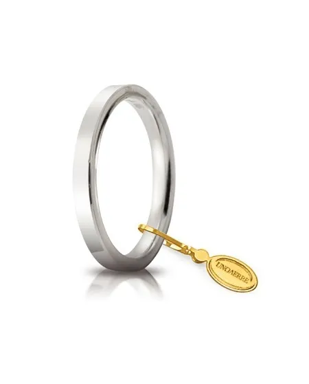 Fede Nuziale Unoaerre Cerchi di Luce in Oro Bianco 2,5 mm