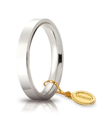 Fede Nuziale Unoaerre Cerchi di Luce in Oro Bianco 3,5 mm