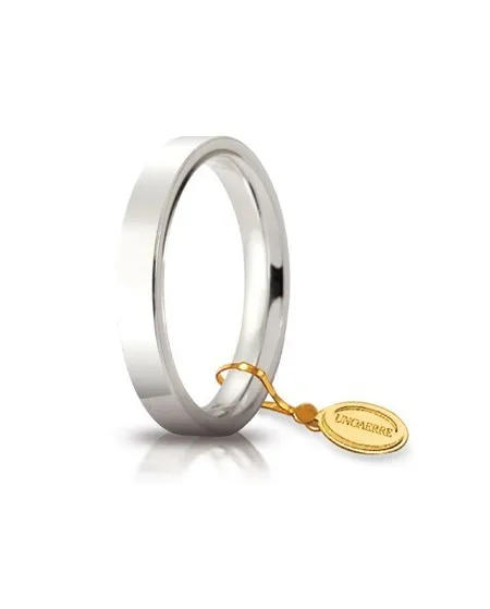 Fede Nuziale Unoaerre Cerchi di Luce in Oro Bianco 3,5 mm