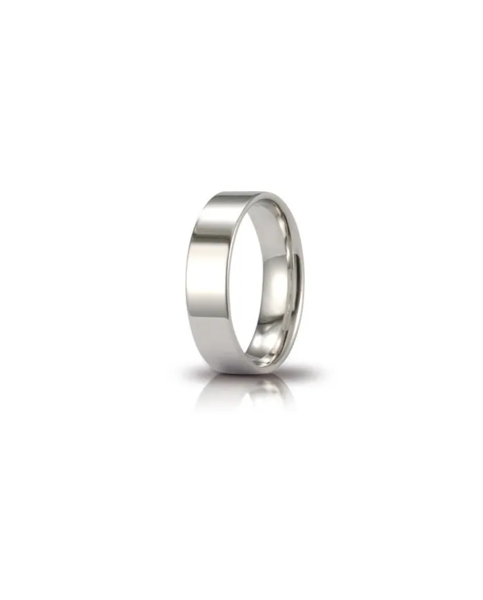 Unoaerre Wedding Ring Circles of Light in White Gold 5 mm