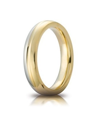 Unoaerre Eclipse Light Circles Wedding Ring in Two-Tone Gold 4 mm