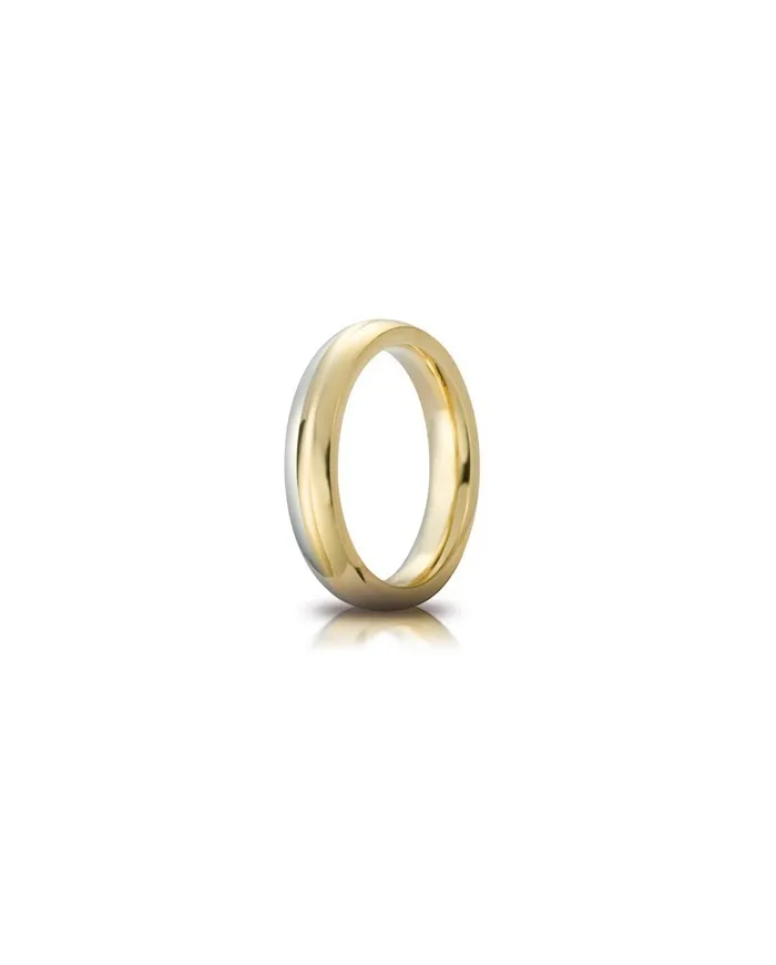 Unoaerre Eclipse Light Circles Wedding Ring in Two-Tone Gold 4 mm