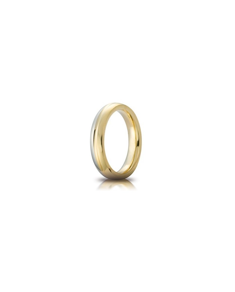 Unoaerre Eclipse Light Circles Wedding Ring in Two-Tone Gold 4 mm