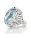 Pasquale Bruni Ghirlanda Ring in White Gold with Aquamarine and Diamonds