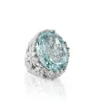 Bague Pasquale Bruni Ghirlanda en or blanc avec aigue-marine et diamants