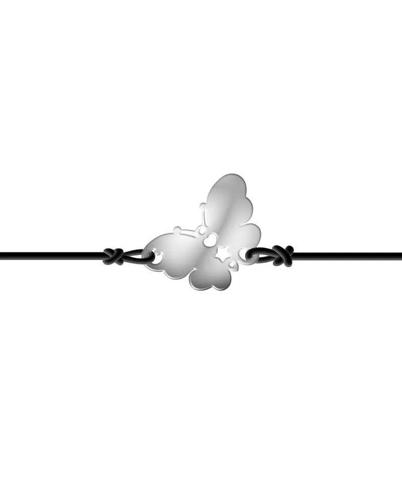 Bracelet Papillon Pasquale Bruni Le Monde en Argent avec Cordon