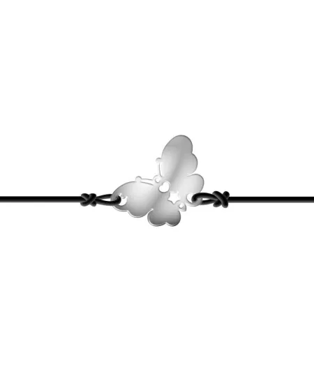 Pasquale Bruni Le Monde Butterfly Bracelet in Silver with Cord