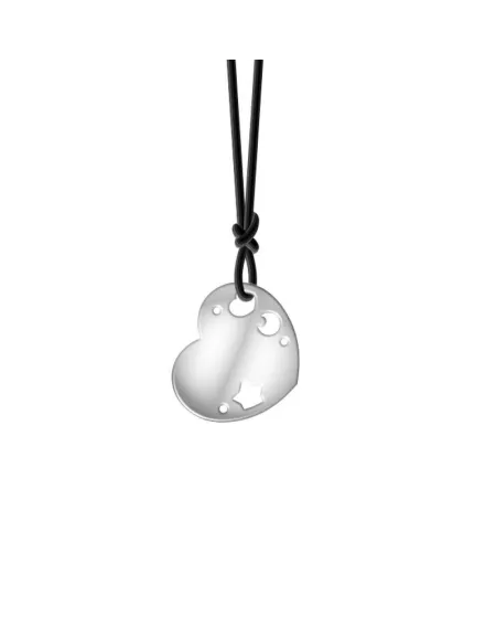 Pasquale Bruni Le Monde Heart Necklace in Silver with Cord
